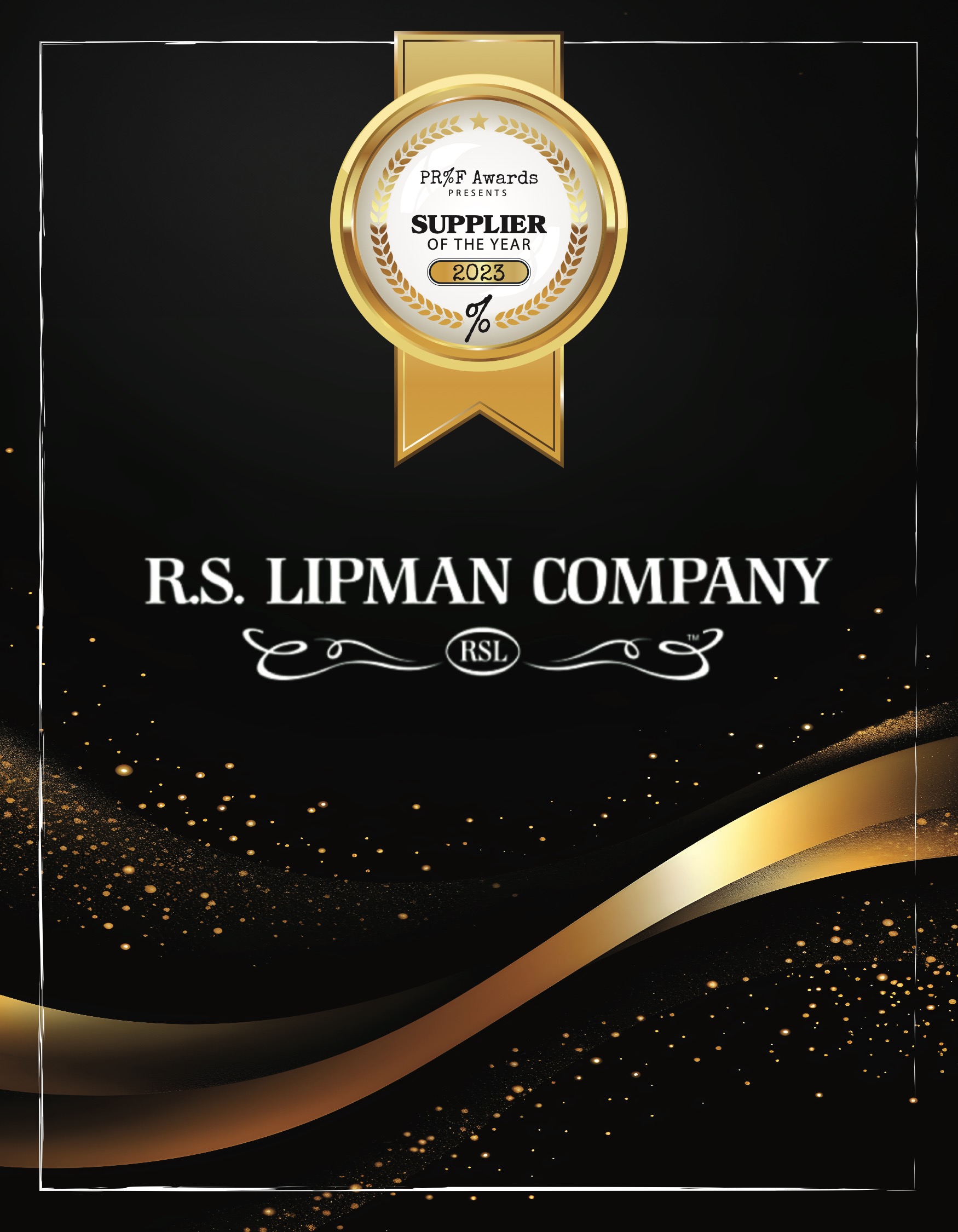 R.S. Lipman Company, winner of the 2023 Proof Awards Supplier of the Year Award.